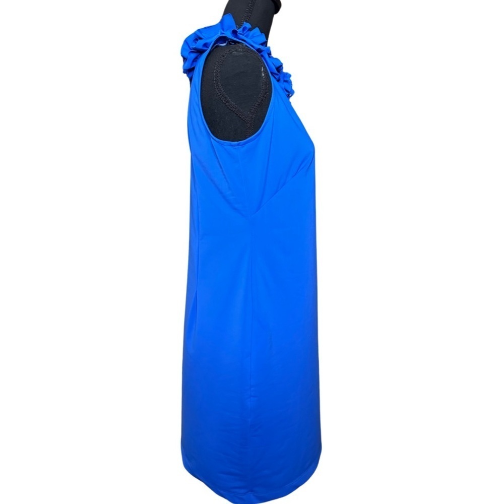 NWOT Katherine Way neck ruffle royal blue Sz S - Picture 3 of 6
